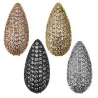 Brass Pendant Bail, plated, with loop & micro pave cubic zirconia, more colors for choice, 9x19x9mm, Hole:Approx 1mm, 4x6mm, Sold By PC
