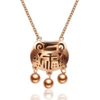 Stainless Steel Jewelry Necklace, 316 Stainless Steel, with 2inch extender chain, Longevity Lock, rose gold color plated, oval chain & for woman, 15mm, Sold Per Approx 15.7 Inch Strand