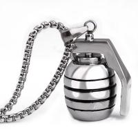 Stainless Steel Pendants, 316 Stainless Steel, Grenade, plated, enamel, 10x24mm, Hole:Approx 3-5mm, Sold By PC