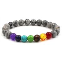 Gemstone Bracelets with Elastic Thread & Unisex 8mm Length Approx 7.5 Inch Sold By Lot