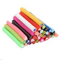 Polymer Clay Polymer Clay Cane, handmade, mixed, 6x49mm, 100PCs/Bag, Sold By Bag