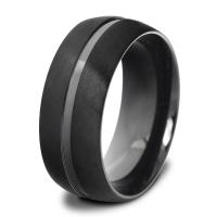 Stainless Steel Finger Ring for Men gun black plated & for man & frosted 2mm 8mm Sold By PC