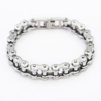Stainless Steel Jewelry Bracelet for man original color Sold Per Approx 8 Inch Strand