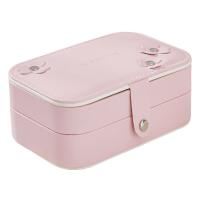 Multifunctional Jewelry Box PU Leather portable & durable & multilayer & with mirror Sold By PC