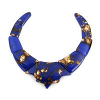 Lapis Lazuli Graduated Pendant Beads Crown 15-72x28- Sold By Set