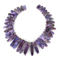 Purple Lithium Stone Graduated Pendant Beads 10-11.5x20-47x5-7mm Sold By Set