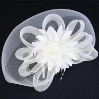 Bridal Hair Flowers, Gauze, more colors for choice, nickel, lead & cadmium free, 300x350mm, Sold By PC