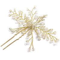 Bridal Hair Pins Zinc Alloy with Crystal plated for bridal nickel lead & cadmium free Sold By PC