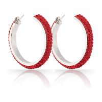 Stainless Steel Stud Earrings with Rhinestone Clay Pave for woman Sold By Pair