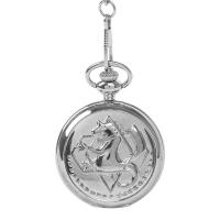 Pocket Watch Zinc Alloy with Plastic Chinese  watch movement vintage silver color plated Approx 14.17 Inch  Sold By PC