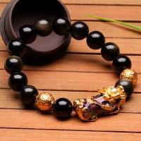 Gemstone Bracelets, Fabulous Wild Beast, gold color plated, Unisex & different size for choice & change their color according to the temperature, more colors for choice, Sold Per Approx 7.5 Inch Strand