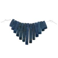 Lapis Lazuli Graduated Pendant Beads, 4x11-30x4mm, Hole:Approx 1mm, Sold By Set