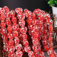 Perles murano faites à la main , chalumeau, coeur, plus de couleurs à choisir, 15mm, 500PC/sac, Vendu par sac