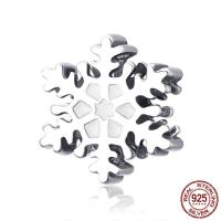 Thailand Sterling Silver Beads, Snowflake, without troll & enamel, 12x13mm, Hole:Approx 4.5-5mm, Sold By PC