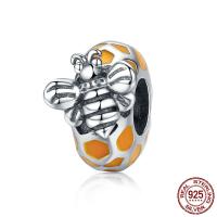 Thailand Sterling Silver Beads Bee without troll & enamel Approx 4.5-5mm Sold By PC