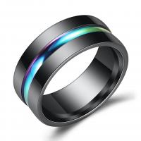 Prst prsten z nerezové oceli, Nerez, zbraň černá pokovená, unisex & různé velikosti pro výběr, Prodáno By PC