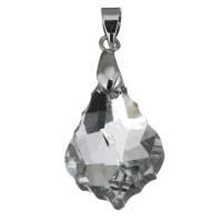 Stainless Steel Pendants with Crystal faceted original color Approx 4mm Sold By PC