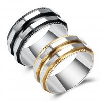 Stainless Steel Finger Ring for Men & for man & enamel 8mm Sold By PC