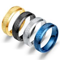 Stainless Steel Finger Ring plated Unisex & frosted nickel lead & cadmium free Sold By PC
