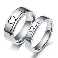 acero inoxidable anillo de los pares, diverso tamaño para la opción & esmalte, color original, libre de níquel, plomo & cadmio, Vendido por UD