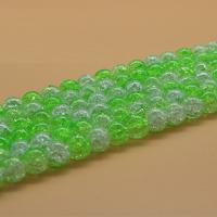 Knistern Quarz Perlen, poliert, verschiedene Größen vorhanden & zweifarbig, Bohrung:ca. 1mm, verkauft von Strang
