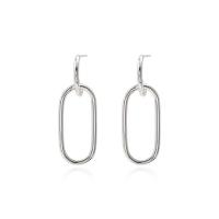 Brass Drop Earring Geometrical Pattern platinum color plated handmade & for woman nickel lead & cadmium free Sold By Pair