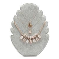 Velvet Necklace Display Velveteen portable & durable grey Sold By PC