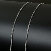 Acier inoxydable chaîne de bijoux, avec bobine plastique, chaîne de maille, couleur originale, 2mm, Environ 10m/bobine, Vendu par bobine