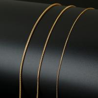 Rozsdamentes acélból készült ékszerek Chain, Stainless Steel, -val műanyag orsó, arany színű aranyozott, különböző méretű a választás, Kb 10m/spool, Által értékesített spool