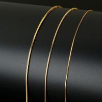 Rozsdamentes acélból készült ékszerek Chain, Stainless Steel, -val műanyag orsó, arany színű aranyozott, különböző méretű a választás, Kb 10m/spool, Által értékesített spool