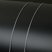 Rostfritt stål Boston Chain, ROSTFRITT STÅL, med plast slid, Boston kedja, ursprungliga färgen, 0.8mm, Ca 10m/Spole, Säljs av Spole