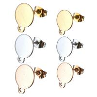 Edelstahl Ohrring Stecker, plattiert, mit Schleife & verschiedene Größen vorhanden, keine, ca. 100PCs/Tasche, verkauft von Tasche