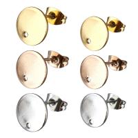 Edelstahl Ohrring Stecker, plattiert, mit Schleife & verschiedene Größen vorhanden, keine, ca. 100PCs/Tasche, verkauft von Tasche