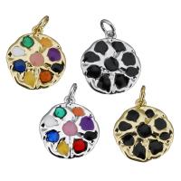 Brass Jewelry Pendants, plated, enamel, more colors for choice, nickel, lead & cadmium free, 14.50x17x2mm, Hole:Approx 3.5mm, 10PCs/PC, Sold By PC