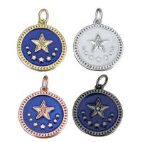 Brass Jewelry Pendants, plated, enamel, more colors for choice, nickel, lead & cadmium free, 16x18x2mm, Hole:Approx 3.5mm, 10PCs/PC, Sold By PC