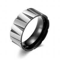 Titanium Steel Finger Ring plated Unisex & brushed 9mm Sold By PC
