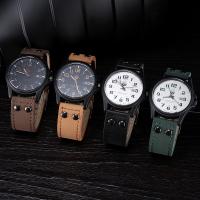 Unisexe Armbanduhr, PU Leder, mit Zinklegierung Zifferblatt & Glas & Edelstahl, plattiert, keine, 225x40x10mm, Länge ca. 8.8 ZollInch, verkauft von PC