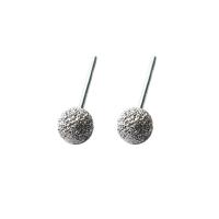 Brass Stud Earring, silver color plated, different size for choice & for woman, nickel, lead & cadmium free, Sold By Pair