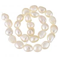 Barock kultivierten Süßwassersee Perlen, Natürliche kultivierte Süßwasserperlen, natürlich, weiß, 12mm, Bohrung:ca. 0.8mm, verkauft per ca. 15.5 ZollInch Strang