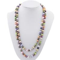 Natural Freshwater Pearl Long Necklace Potato multi-colored 8mm Sold Per Approx 47 Inch Strand