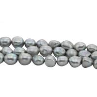 Barock kultivierten Süßwassersee Perlen, Natürliche kultivierte Süßwasserperlen, grau, 12mm, Bohrung:ca. 0.8mm, verkauft per ca. 15.5 ZollInch Strang