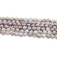 Perles nacres baroques de culture d'eau douce , perle d'eau douce cultivée, naturel, violet, 8mm, Trou:Environ 0.8mm, Vendu par Environ 15 pouce brin