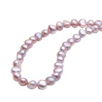 Natural Freshwater Pearl Necklace, brass lobster clasp, with 5cm extender chain, Baroque, different size for choice, purple, Sold Per 17.5 Inch Strand
