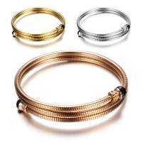 Stainless Steel Bangle, with Crystal, plated, Adjustable & for woman & faceted, more colors for choice, 9.5mm, 2.9mm, Inner Diameter:Approx 56mm, Sold By PC