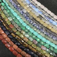 Gemstone Jewelry Beads, polished, different materials for choice & faceted, 8x11mm, Hole:Approx 1mm, Approx 18PCs/Strand, Sold By Strand