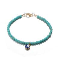 Zinc Alloy Anklet Evil Eye plated for woman blue nickel lead & cadmium free Sold Per Approx 10 Inch Strand
