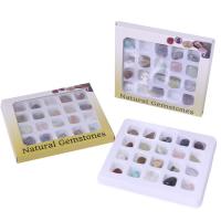 misto de pedras semi-preciosas Pedra preciosa de decoração em caixa, polido, aleatoriamente enviado, 130x120x12mm, 20PCs/box, vendido por box