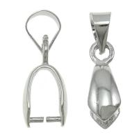 Brass Pinch Bail platinum color plated nickel lead & cadmium free Approx 4mm Sold By Bag