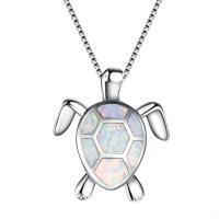 Brass Jewelry Pendants, with Opal, Turtle, platinum plated, for woman & faceted, more colors for choice, nickel, lead & cadmium free, 23mmuff0c20mm, Sold By Strand