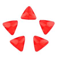 Akril ékszerek gyöngyök, Háromszög, sokoldalú, piros, 18x20x9mm, Lyuk:Kb 1mm, Kb 370PC-k/Bag, Által értékesített Bag